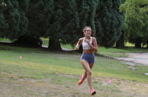 Senior Lily Laporte, en route to a record-breaking Lake Race time.